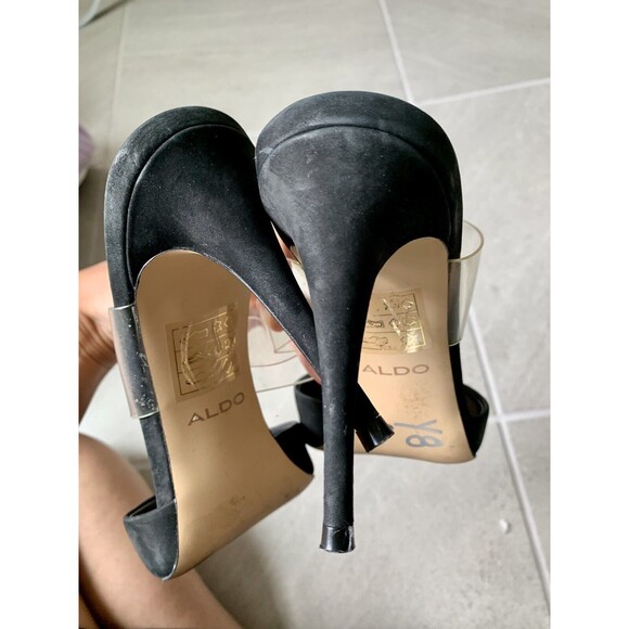 Aldo Suede Pointed Toe Backless Pump Size 8 - Picture 2 of 4